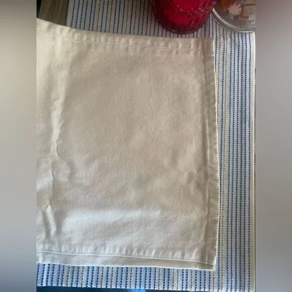 KHAITE Aiden Jean Womens Size 31 Ivory Rigid Pockets High Waist Cotton NWT - Picture 12 of 16